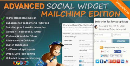 Advanced Social Widget MailChimp Edition