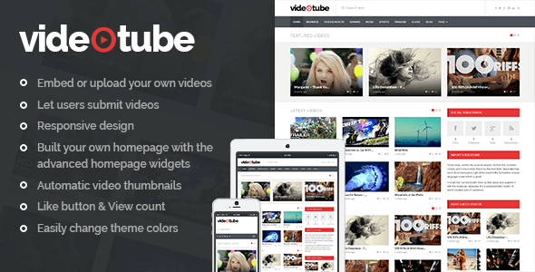 VideoTube – A Responsive Video WordPress Theme