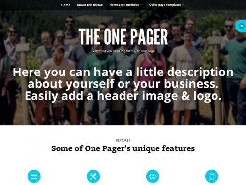 Storefront – The One Pager