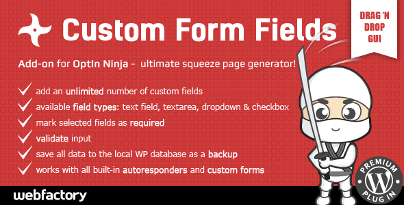 Custom Form Fields add-on for OptIn Ninja