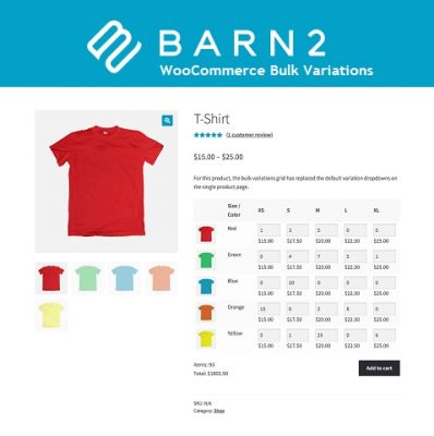 WooCommerce Bulk Variations (By Barn2 Media)