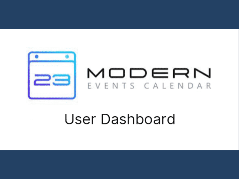 Modern Events Calendar – User Dashboard