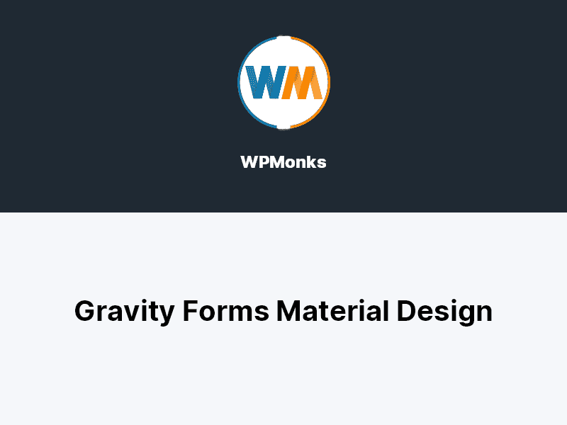 Gravity Forms Material Design