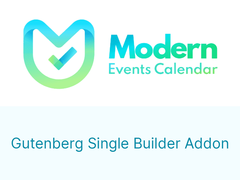 Modern Events Calendar – Gutenberg Single Builder
