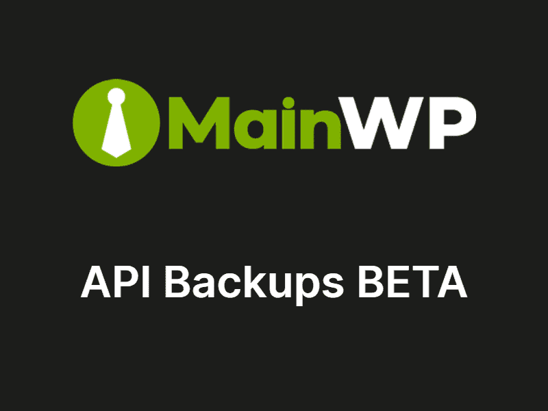 MainWP – API Backups Extension
