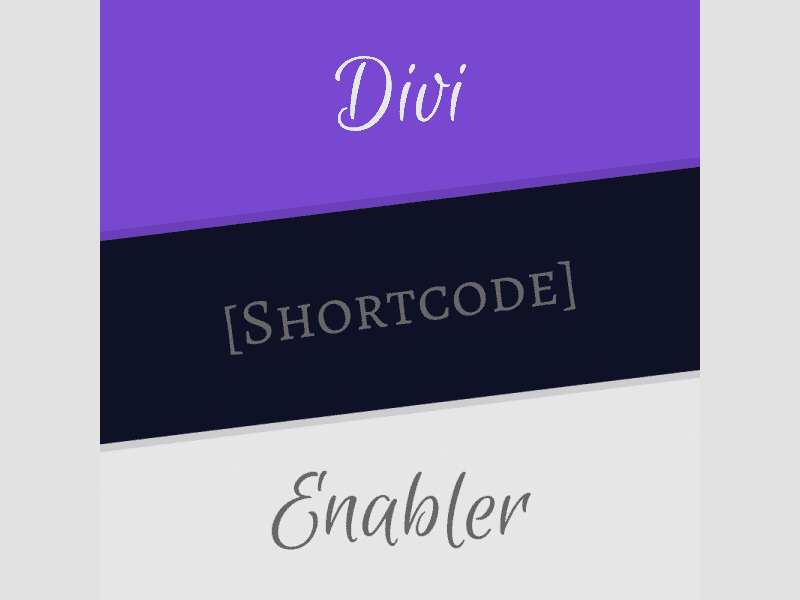 Divi Shortcode Enabler